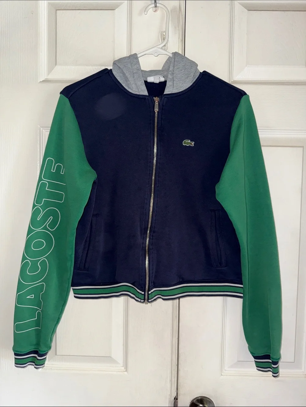 Lacoste Heritage Hooded Colorblock Fleece Sports Jacket
